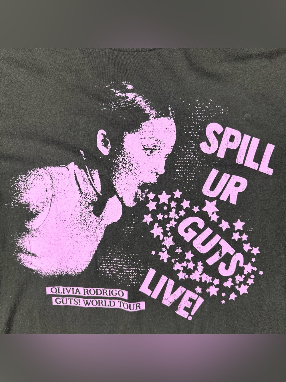 Olivia Rodrigo T -Shirt Size Medium Spill Ur Guts Live Pop Rock Concert Tour Tee